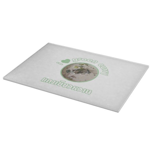 Ik hou van Thai Green Curry ... Thailand Street Fo Snijplank (Hoek)