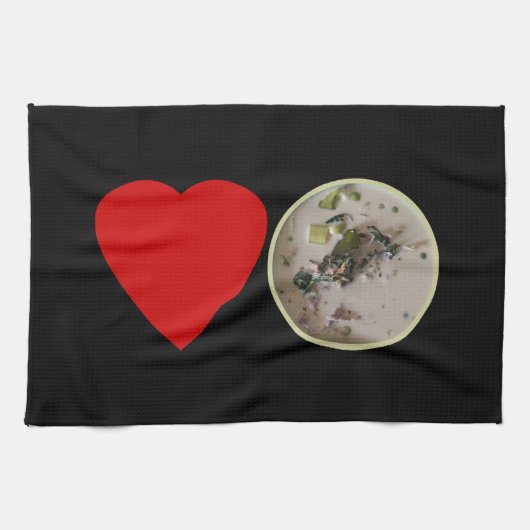 Ik hou van Thai Green Curry ... Thailand Street Fo Theedoek (Horizontaal)