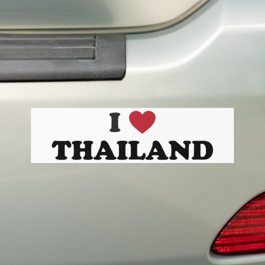 Ik hou van Thailand Bumpersticker (Op auto)
