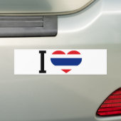 Ik hou van Thailand Bumpersticker (Op auto)