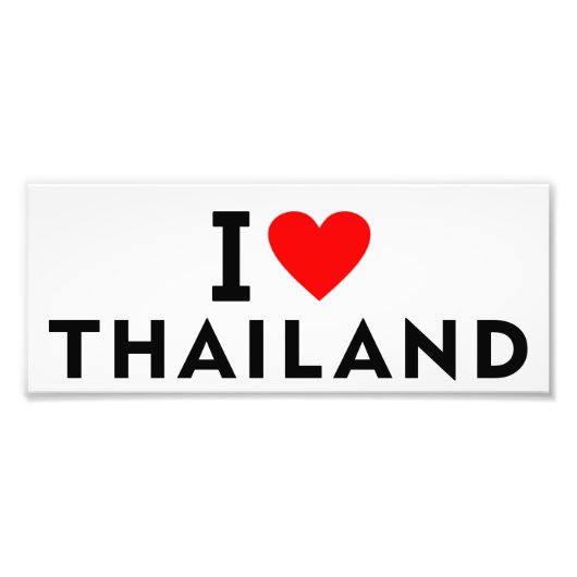 Ik hou van Thailand land zoals hart reizen toerism Foto Afdruk (Voorkant)