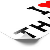 Ik hou van Thailand land zoals hart reizen toerism Foto Afdruk (Hoek)