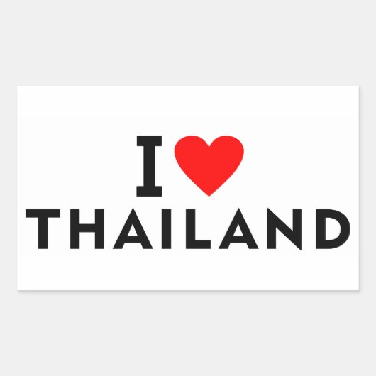 Ik hou van Thailand land zoals hart reizen toerism Rechthoekige Sticker (Voorkant)