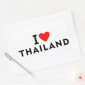 Ik hou van Thailand land zoals hart reizen toerism Rechthoekige Sticker (Envelop)