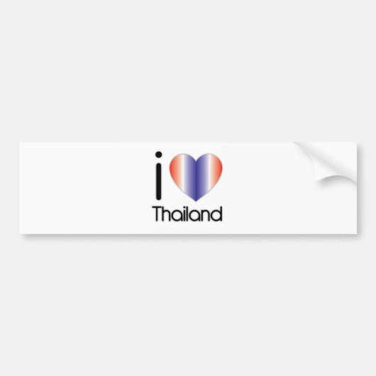 Ik hou van Thailand Producten Bumpersticker (Voorkant)