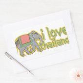 Ik hou van Thailand Rechthoekige Sticker (Envelop)
