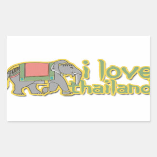 Ik hou van Thailand Rechthoekige Sticker