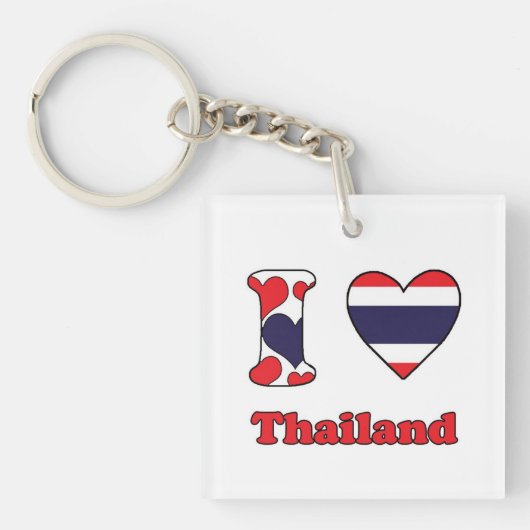 Ik hou van Thailand Sleutelhanger (voorkant)