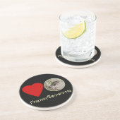 Ik hou van Thais groene curry ... Thais straatvoed Zandsteen Onderzetter (Zijkant)