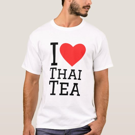 Ik hou van Thaise thee T-shirt (Voorkant)