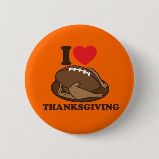 Ik hou van Thanksgiving Ronde Button 5,7 Cm (Voorkant)