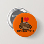 Ik hou van Thanksgiving Ronde Button 5,7 Cm (Voorkant /achterkant)