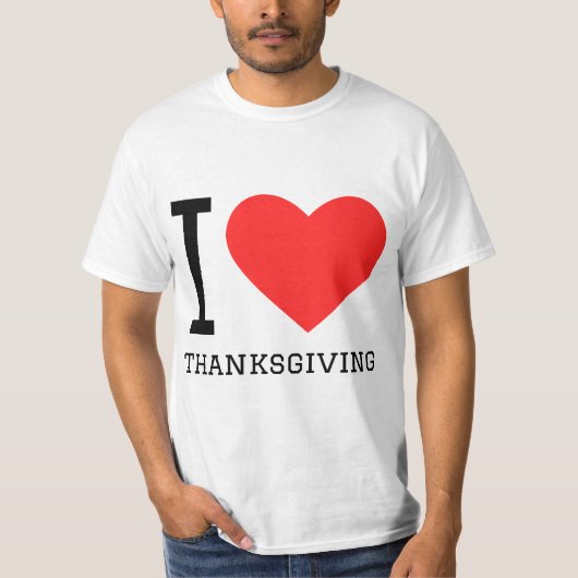 Ik hou van Thanksgivingen T-shirt (Voorkant)