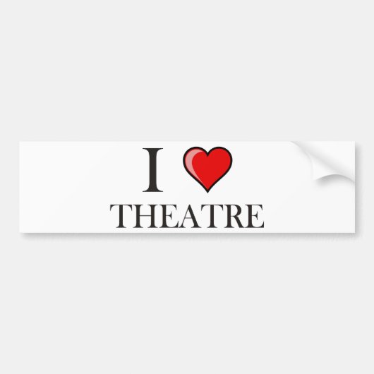 Ik hou van theater bumpersticker (Voorkant)