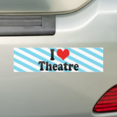 Ik hou van theater bumpersticker (Op auto)