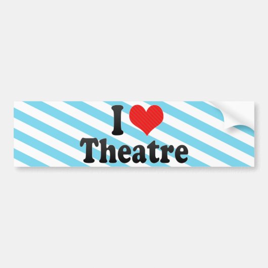 Ik hou van theater bumpersticker (Voorkant)