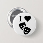Ik hou van theater ronde button 5,7 cm (Voorkant /achterkant)