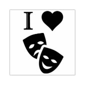 Ik hou van theater rubberstempel (Afrduk)