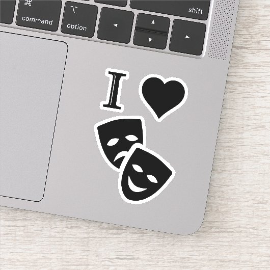 Ik hou van theater sticker (Detail)