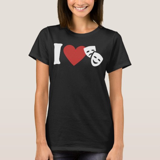 Ik hou van theater t-shirt (Voorkant)