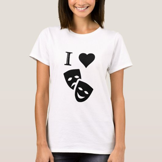 Ik hou van theater t-shirt (Voorkant)