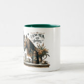 Ik hou van thee en paarden tweekleurige koffiemok (Center)