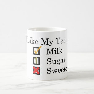 Ik hou van...  thee met melk en 1 Mok suikerkoffie