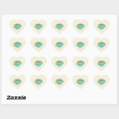 Ik hou van thee, zowel kruidenthee als verbale gra hart sticker (Vel)