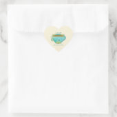 Ik hou van thee, zowel kruidenthee als verbale gra hart sticker (Tas)
