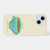 Ik hou van thee, zowel kruidenthee als verbale gra iPhone 15 case (Achterkant horizontaal)