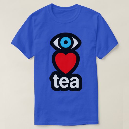 ik hou van theetverticaal t-shirt (Design voorkant)