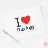 Ik hou van theologie rechthoekige sticker (Envelop)