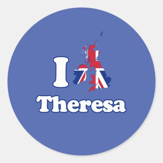 Ik hou van Theresa - GBR - - Ronde Sticker (Voorkant)