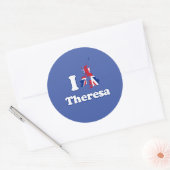 Ik hou van Theresa - GBR - - Ronde Sticker (Envelop)