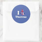 Ik hou van Theresa - GBR - - Ronde Sticker (Tas)