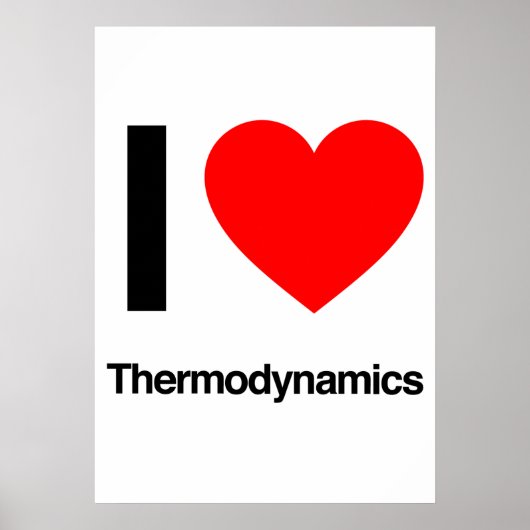 ik hou van thermodynamica poster (Voorkant)