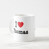 Ik hou van Thomas hart op maat Koffiemok (Voorkant links)