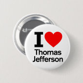 Ik hou van Thomas Jefferson Ronde Button 5,7 Cm (Voorkant /achterkant)