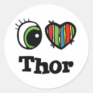 Ik hou van Thor Ronde Sticker