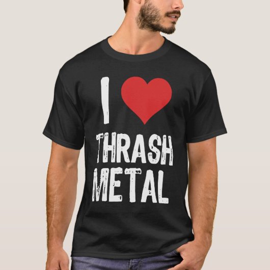 Ik hou van Thrash Metal T-shirt (Voorkant)