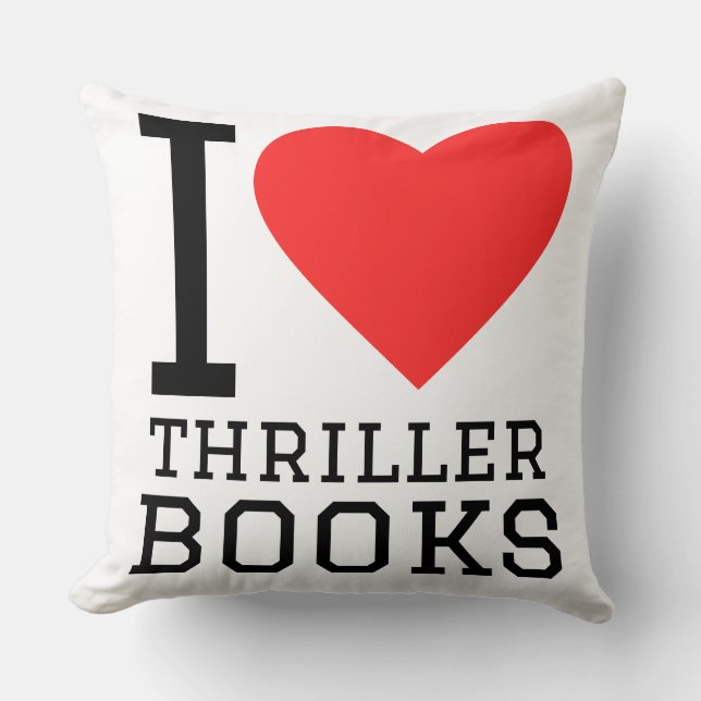 Ik hou van thrillerboeken kussen (Voorkant)