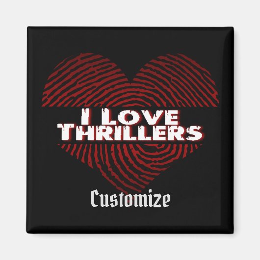 Ik hou van Thrillers Black Magneet (Voorkant)