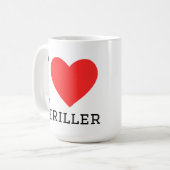 Ik hou van thrillers koffiemok (Voorkant links)