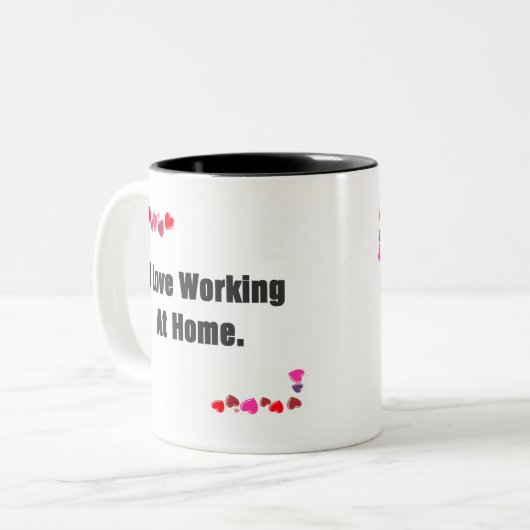 Ik hou van thuiswerken mokken (Voorkant links)