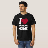Ik hou van thuiswerken t-shirt (Voorkant volledig)