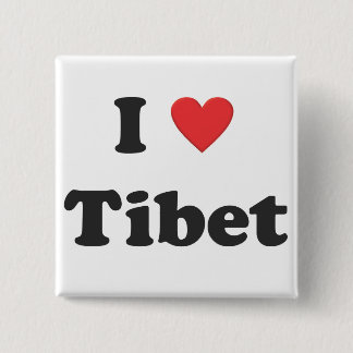 "Ik hou van Tibet" Button