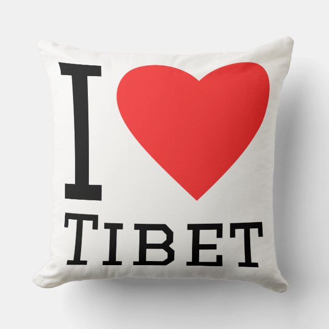 Ik hou van Tibet Kussen (Voorkant)