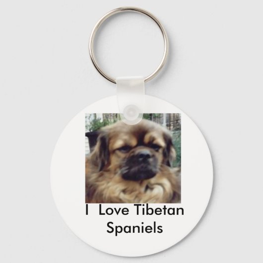 Ik hou van Tibetaanse Spanjaarden Sleutelhanger (Voorkant)