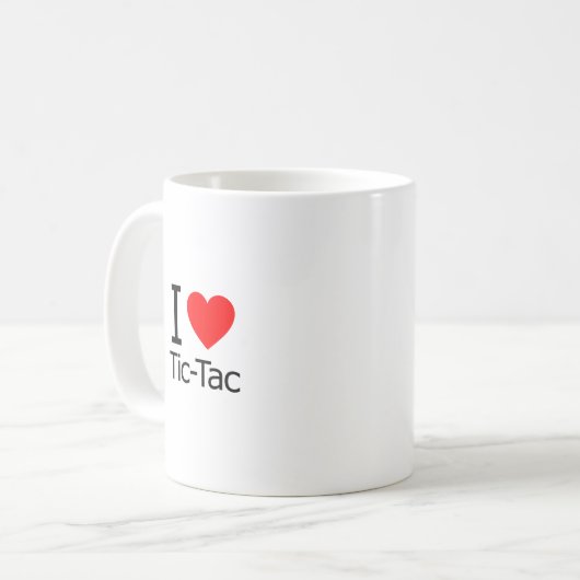 Ik hou van Tic-Tac Koffiemok (Voorkant links)