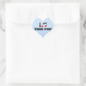 Ik hou van tiener Pop Ronde Sticker (Tas)